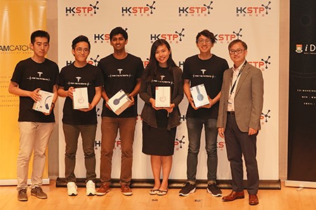 The team Echo Eco, was awarded first place at the 2018 DreamCatchers MedTech Hackathon and received the prize from Dr. David Chung, the Under Secretary for Innovation and Technology Bureau. The team is looking for a way to increase the efficiency of taking and reading echocardiograms for patients with cardiac concerns in HK in order to improve their ability to receive proper treatment.